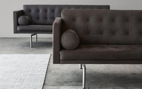 Ritzy 3 places chrome nubuck tabac