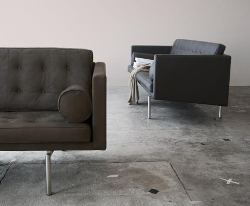 Ritzy 3 places chrome nubuck tabac