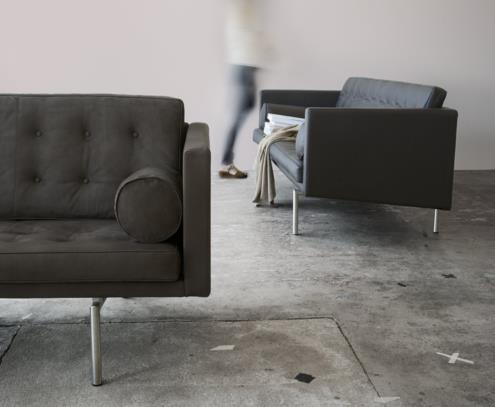 Ritzy 3 places chrome nubuck tabac