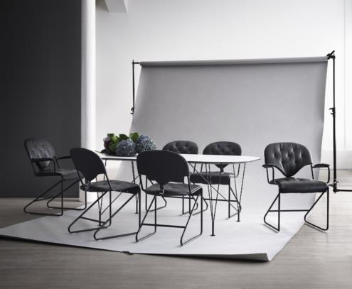 Inter table de salle à manger noir blanc